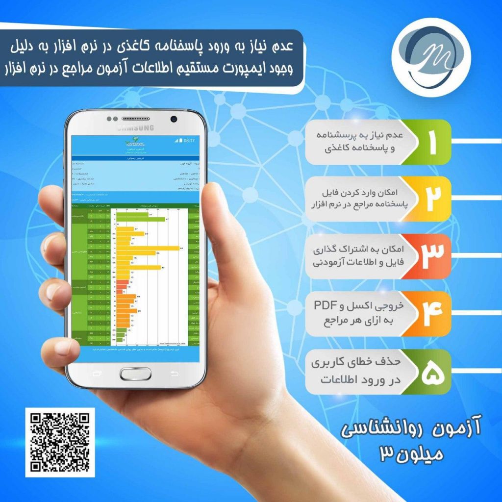 نرم افزار اندرویدی پرسشنامه چند محوری بالینی میلون ۳ 9